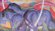Franz Marc Die groben blauen Pferde oil painting on canvas